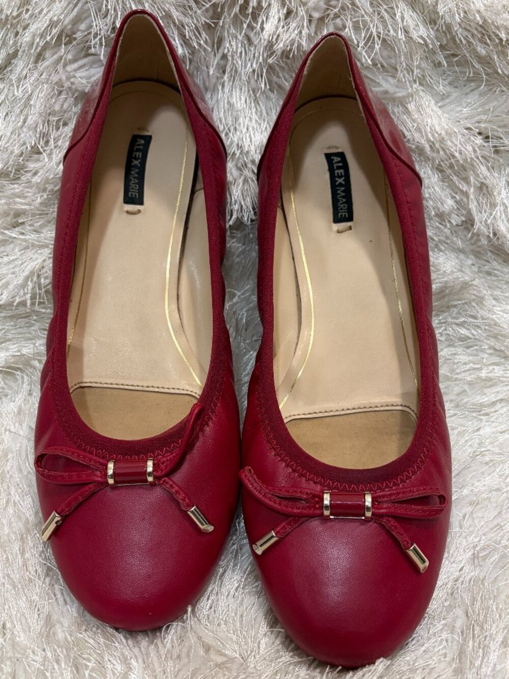 Alex Marie Sadee Red Leather Flats- Size 9 (Brand New)